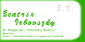 beatrix vrbovszky business card